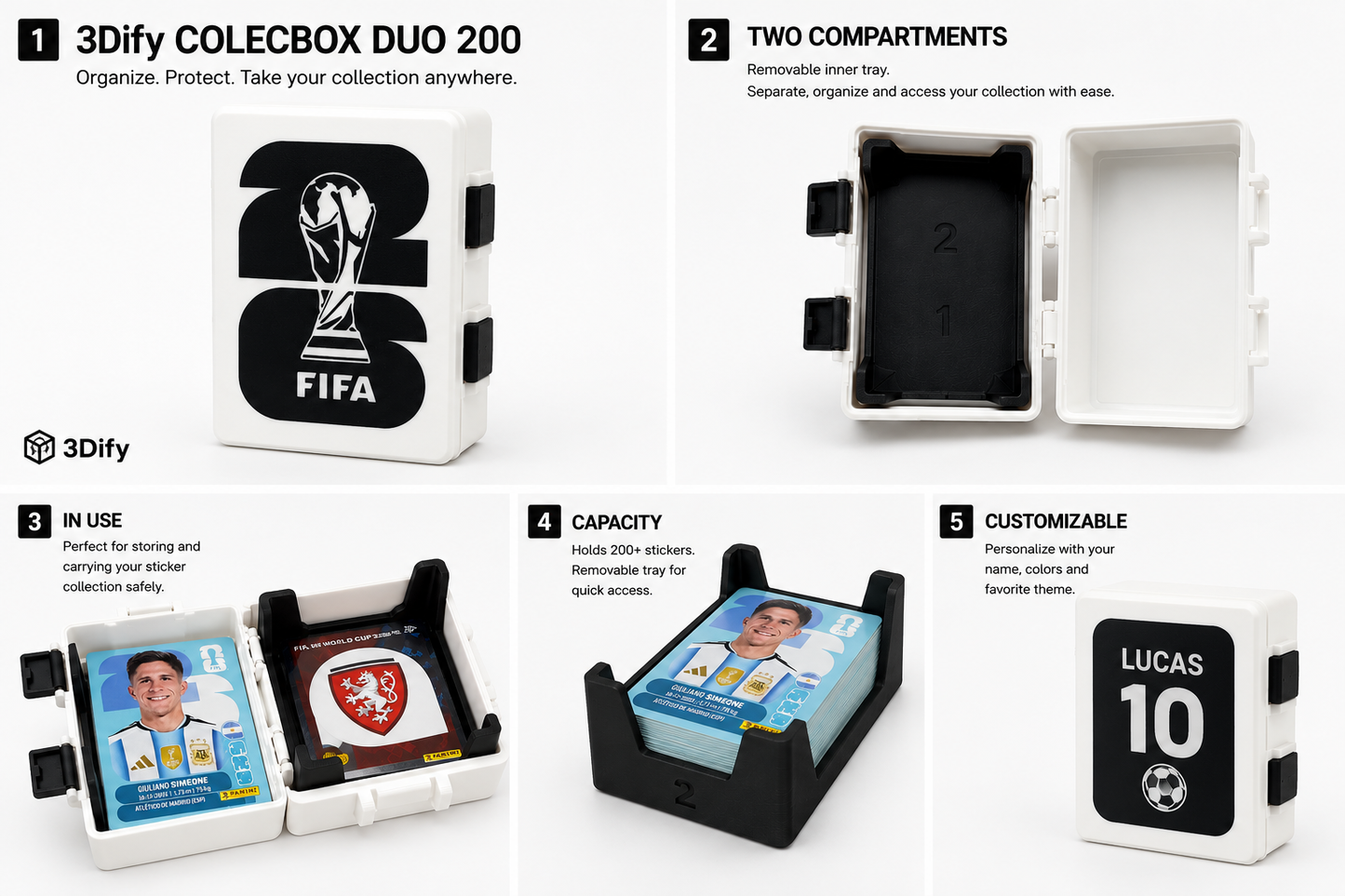 3Dify ColecBox Duo 200 – Sticker Storage Box