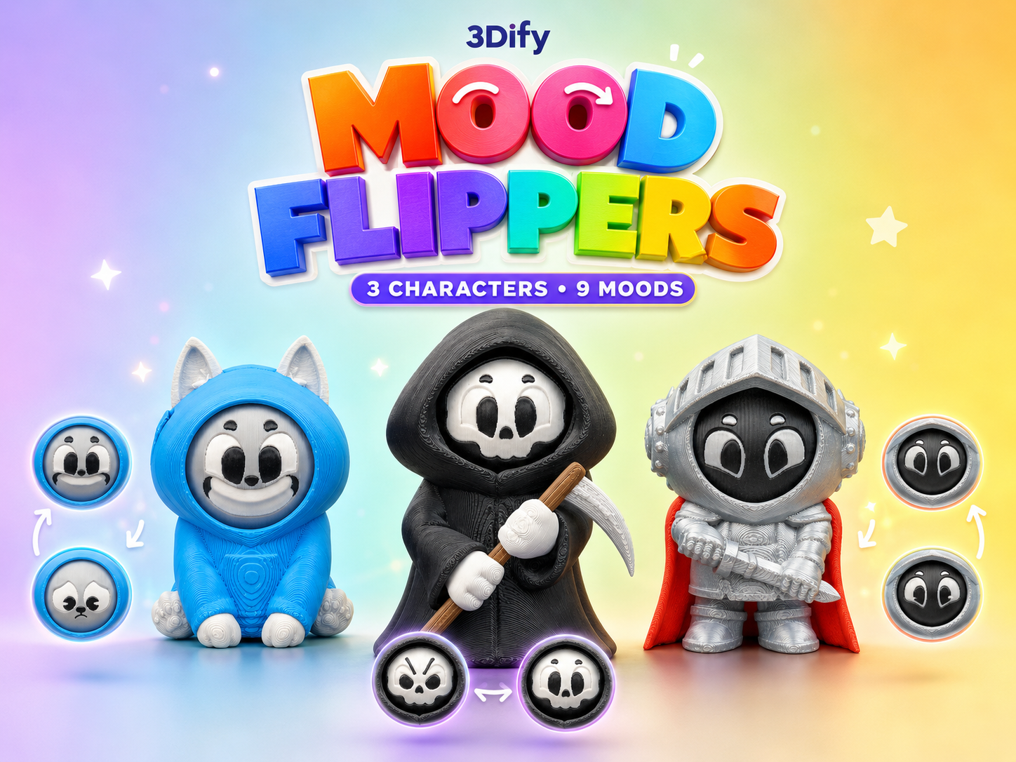 KnightFlip – MoodFlip Knight with Interchangeable Faces