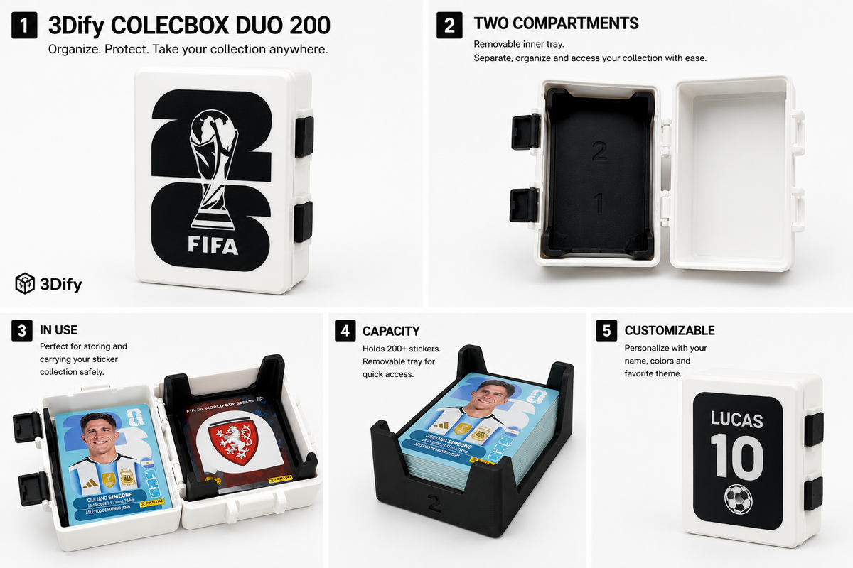 3Dify ColecBox Duo 200 – Sticker Storage Box