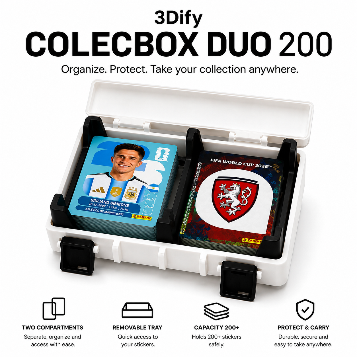 3Dify ColecBox Duo 200 – Sticker Storage Box