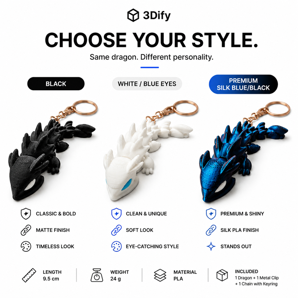 Shadow Dragon Flex – Articulated Dragon Keychain